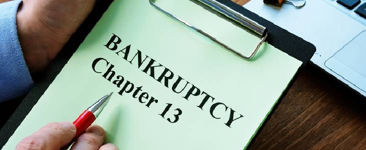 Chapter 13 Bankruptcy on a clipboard